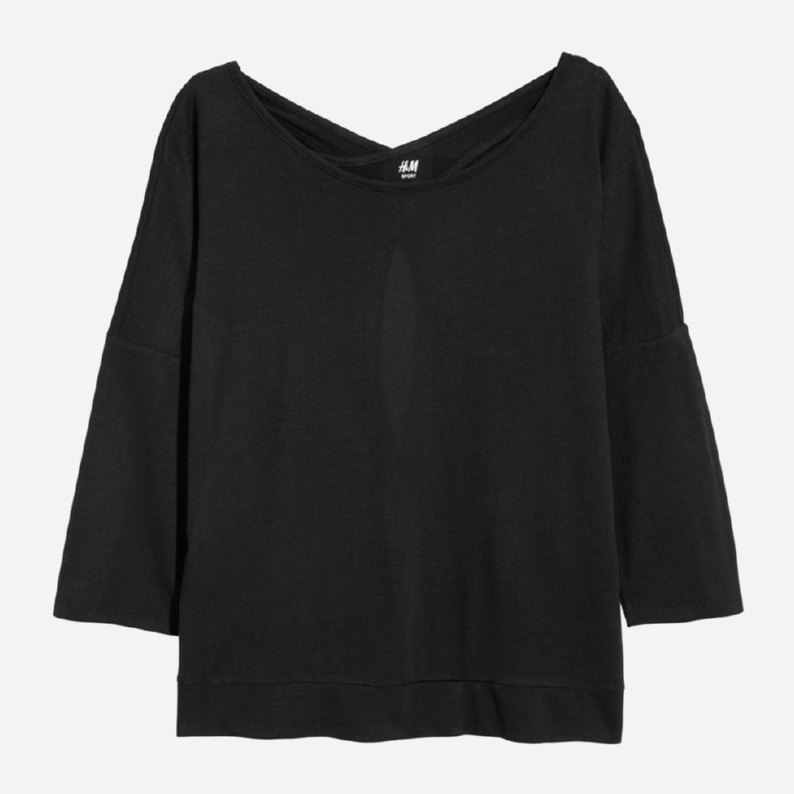 

Блузка H&M Sport 0568065-8  Черная, Блузка H&M Sport 0568065-8 S Черная