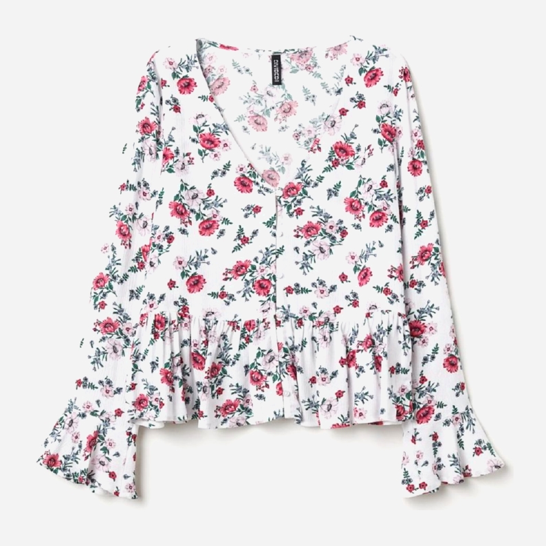 

Блузка H&M 0642296-8  Белая, Блузка H&M 0642296-8 46 Белая
