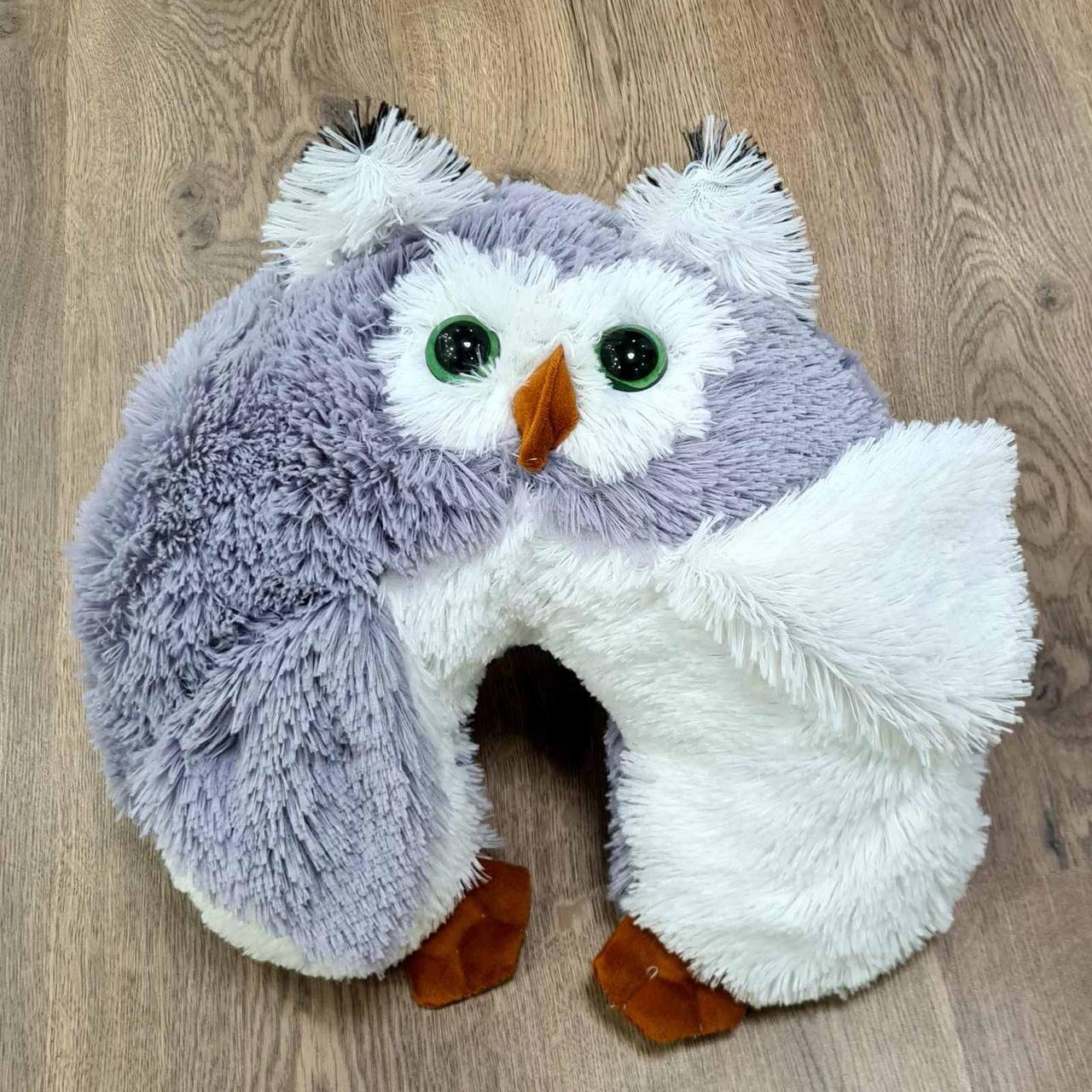 

Мягкая Игрушка Подушка Сова 35*35*14 Серо-Белая Coolnice