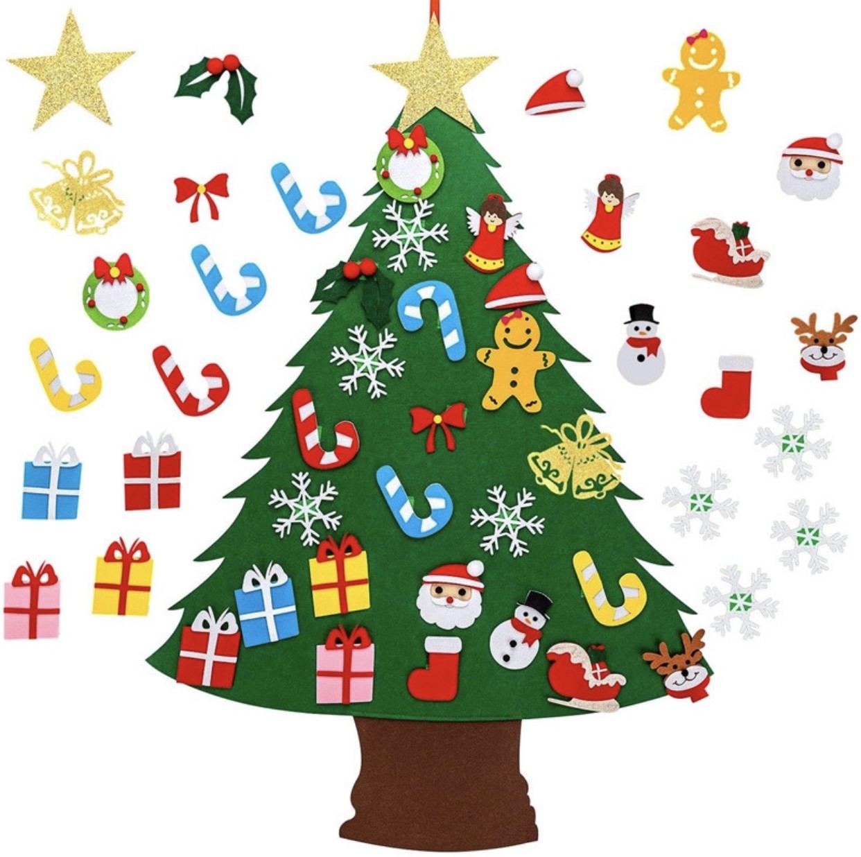 

Новогодняя елочка Merry Christmas из фетра 95х70 см