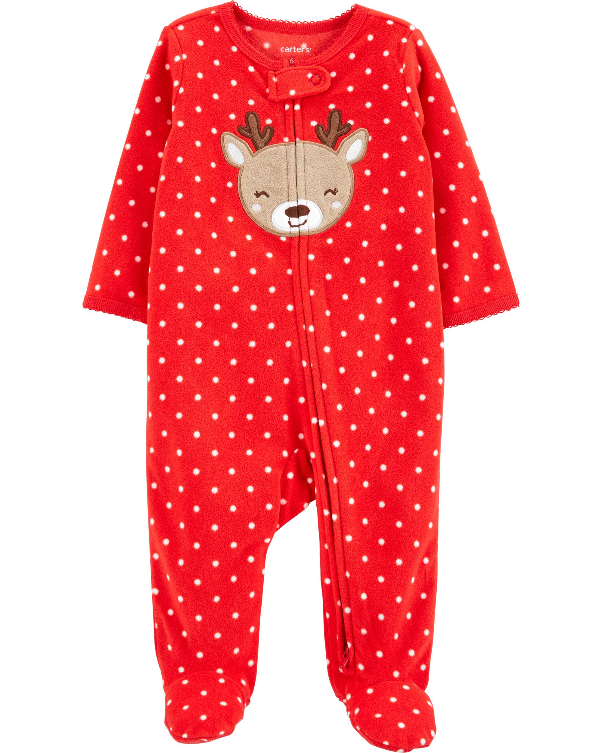 

Человечек флисовый новогодний Carters 9М, р. 69-72 см Красный (1249)