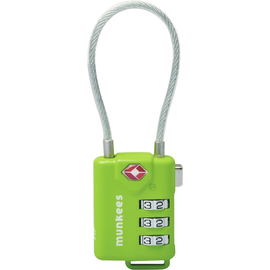 

Брелок-замок Munkees 3609 TSA Cable Combi Lock lime