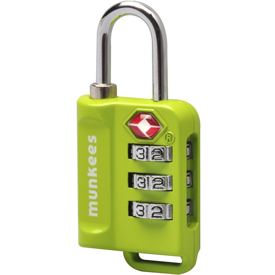 

Брелок-замок Munkees 3610 TSA Combi Lock lime