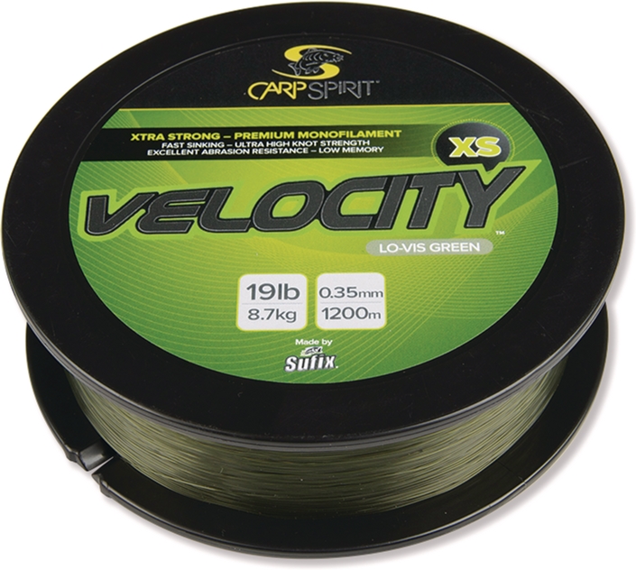 

Леска Carp Spirit Velocity XS Xtra Strong 1200 м 0.25 мм 5 кг 11 LB LO-Vis Green (ACS470034)