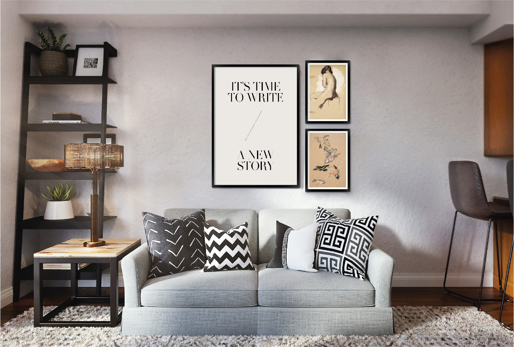 

Набор постеров "New story" с антибликовым стеклом 29.7 x 42 см в чёрной рамке