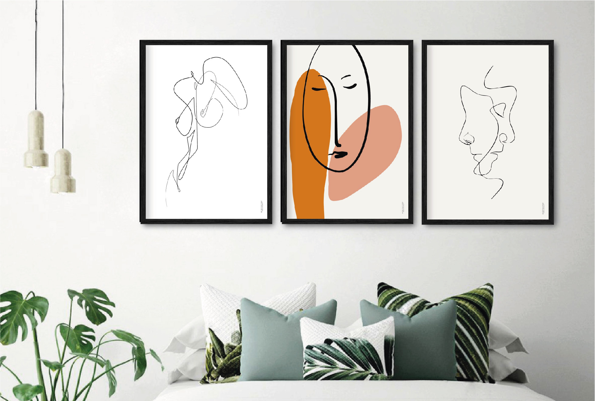 

Набор постеров "Lines Art" без стекла в чёрной рамке