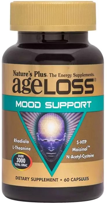 

Комплекс для поддержки настроения, AgeLoss Mood Support, Nature's Plus, 60 капсул (097467080225)