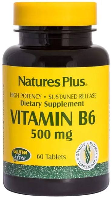 

Витамин B-6, 500 мг, Nature's Plus, 90 таблеток (097467016668)