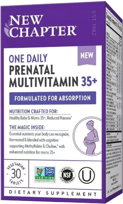 

Ежедневные Мультивитамины для беременных, One Daily Prenatal Multivitamin 35+, New Chapter, 30 таблеток (727783903297)