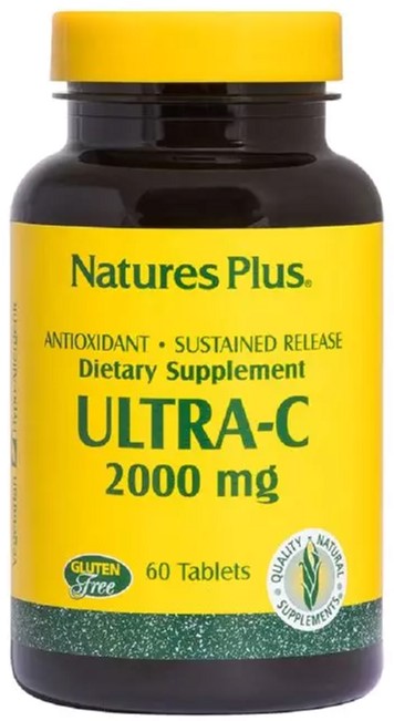 

Витамин С, Ultra-C, 2000 мг, Nature's Plus, 60 таблеток (097467022201)