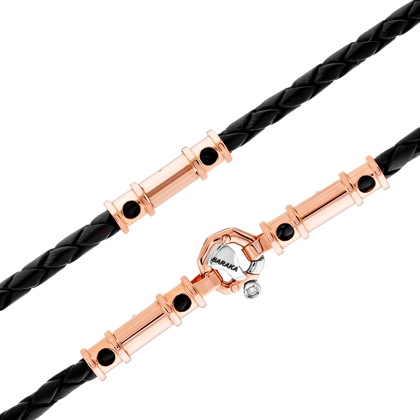 

Кожаный шнурок с золотыми вставками Planeta Zolota 12.35г