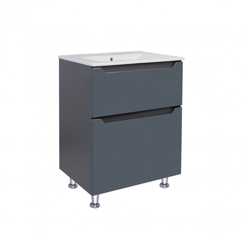 

Комплект Qtap Scorpio Graphite тумба напольная + раковина врезная QT1471TNВ6023060CG SD00047717
