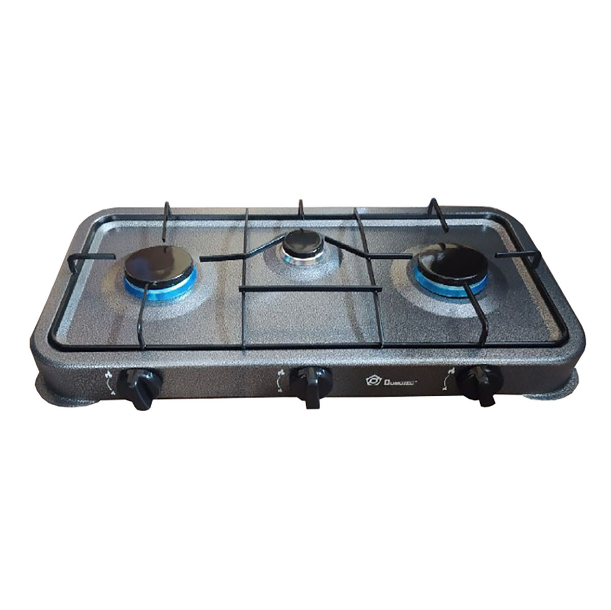 

Плита газовая, таганок Domotec MS-6603 (MS-6663) на 3 конфорки (Серый)