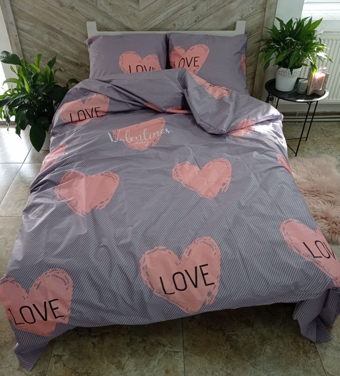 

Комплект постельного белья Lamoki Love is Двуспальные