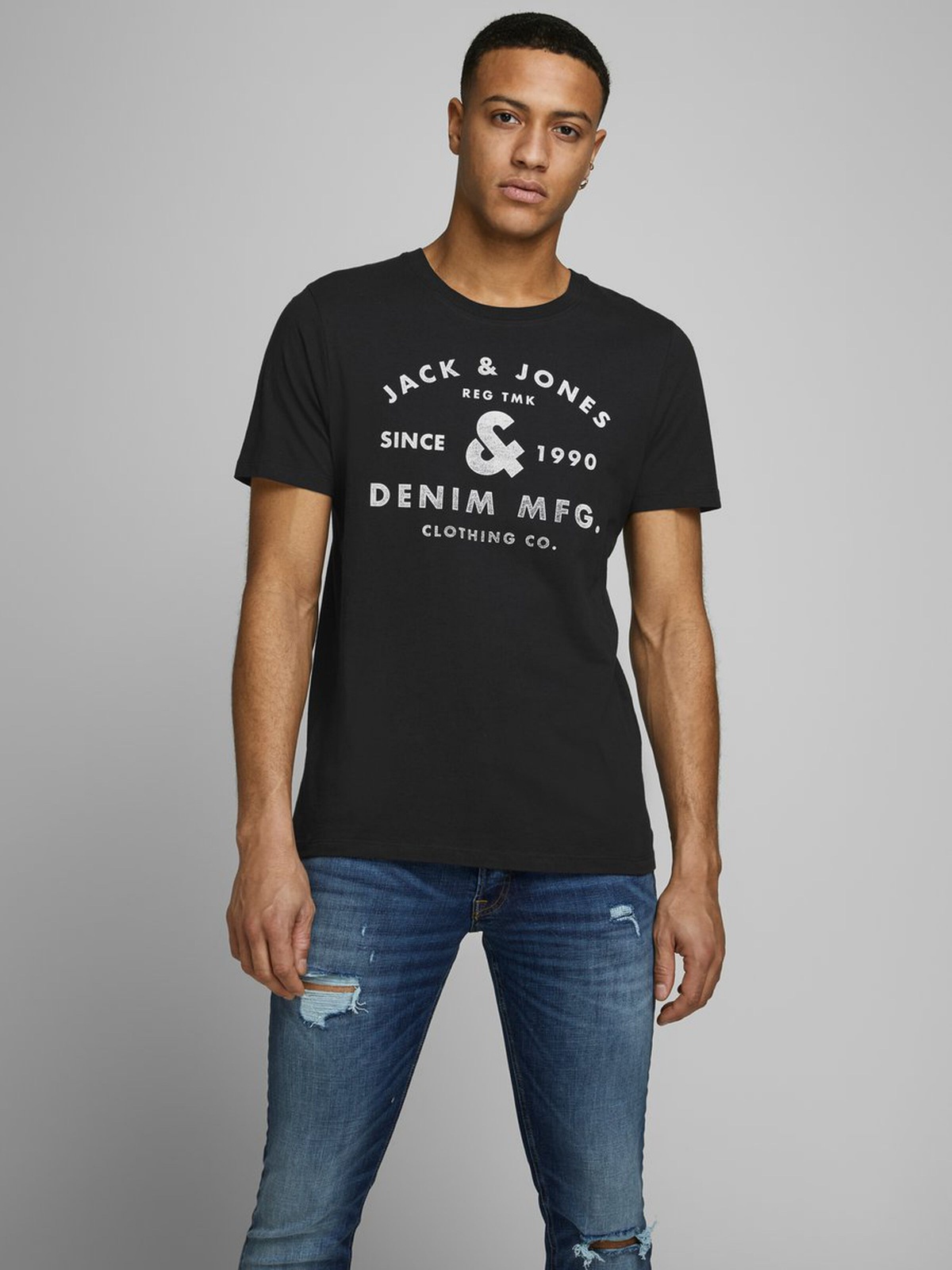 

Футболка Jack & Jones  Черный 12157339Black, Футболка Jack & Jones L Черный 12157339Black