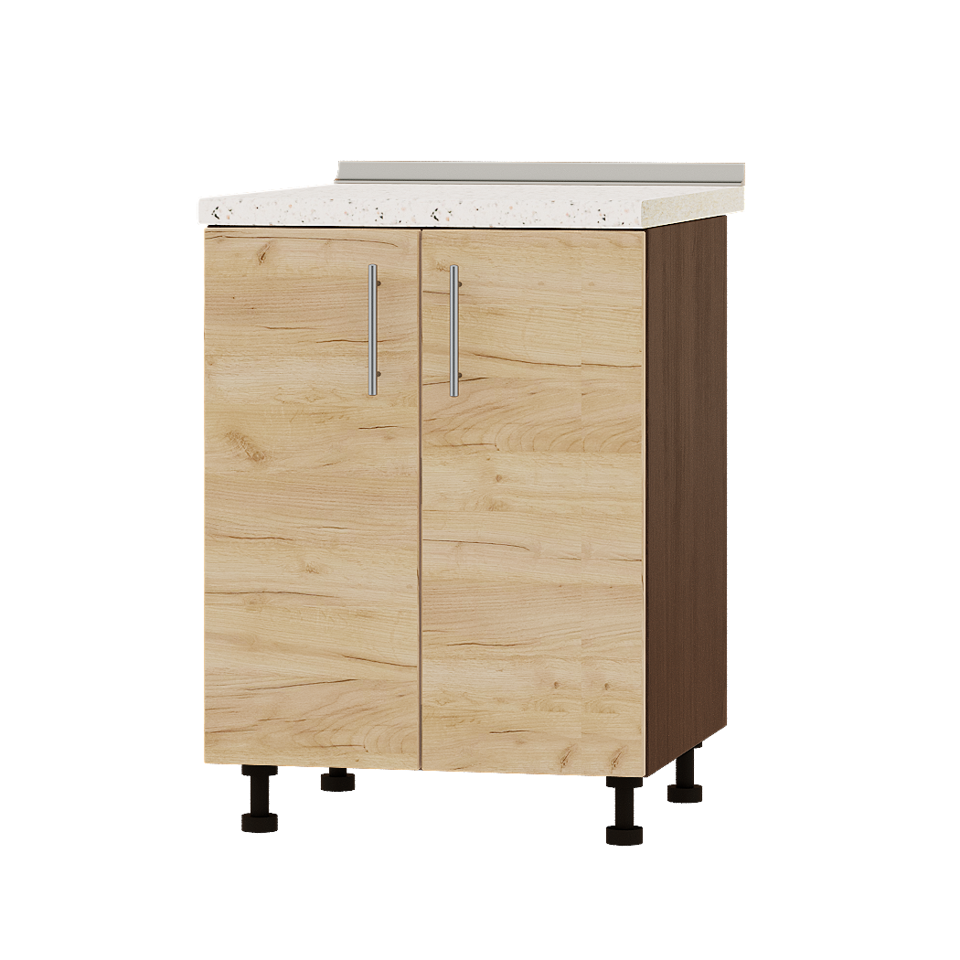 

Кухня Оптима модуль Низ Н82-600 Дуб крафт Золотой - Венге темный 60х47х82 см