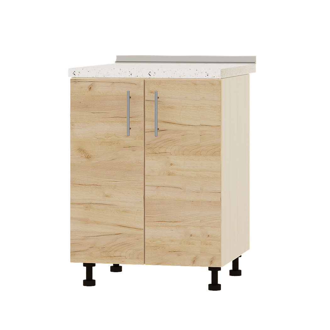 

Кухня Оптима модуль Низ Н82-600 Дуб крафт Золотой - Дуб молочный 60х47х82 см