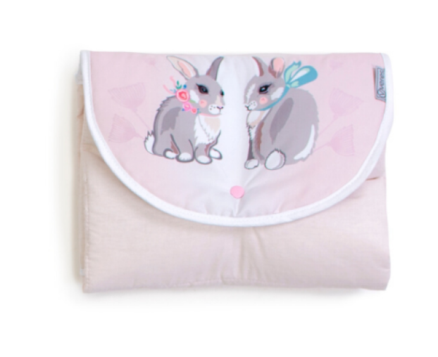 

Пеленальный матрас дорожный 57х60 см Baby Veres Summer Bunny pink