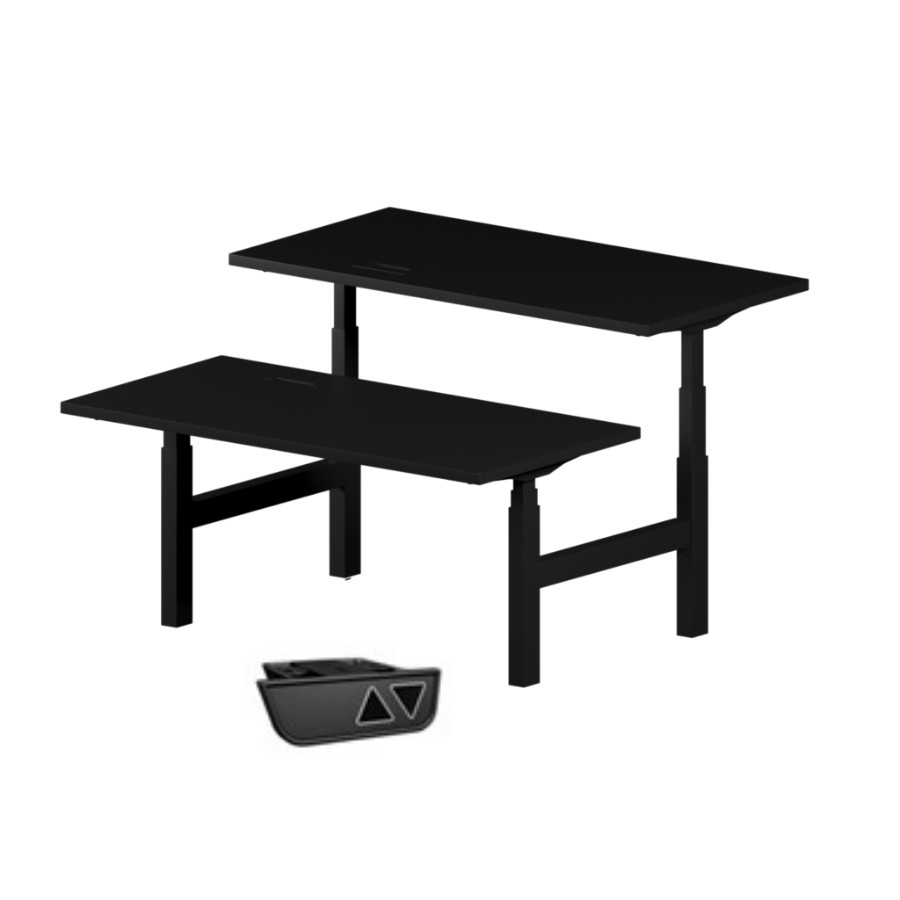

Двойная база подъемного стола со столешницей Doble H type EPI EE 470 Black