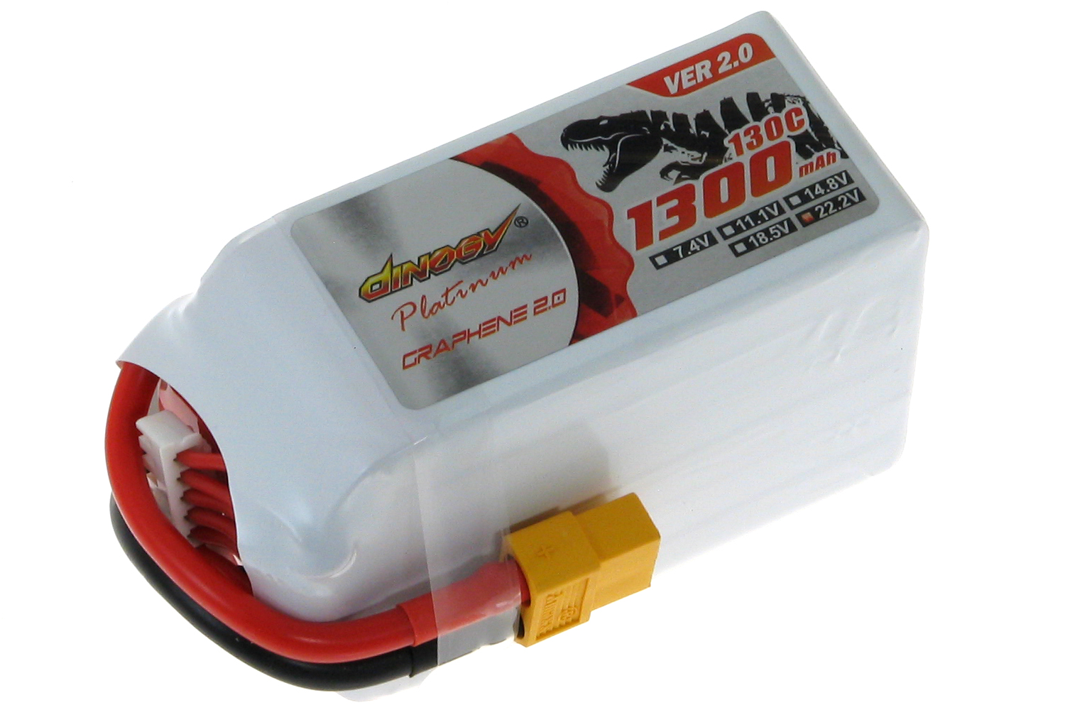 

Аккумулятор Dinogy PLATINUM G2.0 Li-Pol 1300mAh 22.2V 6S 130C V2 XT60