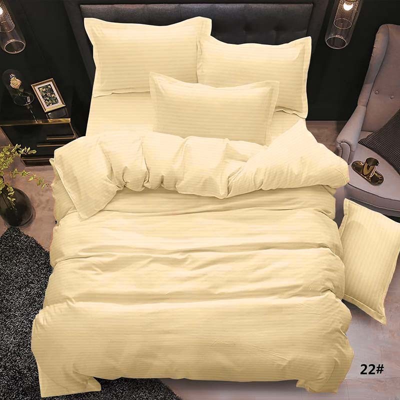 

Постельное Белье из Страйп Сатина Желтый 180х220 - Двуспальный SleepTime