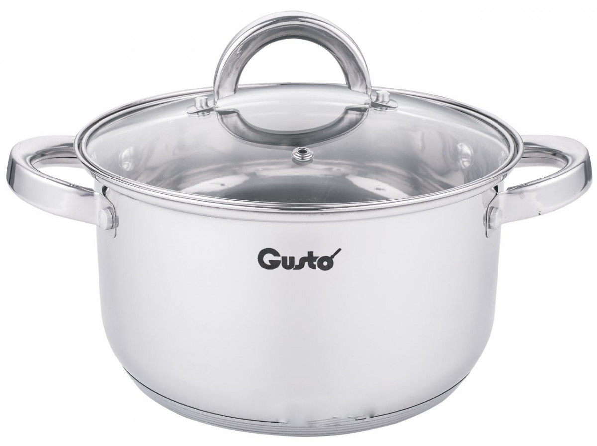 

Кастрюля со стеклянной крышкой Gusto GT-1106-24 24 см 5.5 л