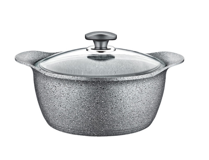 

Кастрюля со стеклянной крышкой Oms 3120-26-grey 26 см 5.6 л