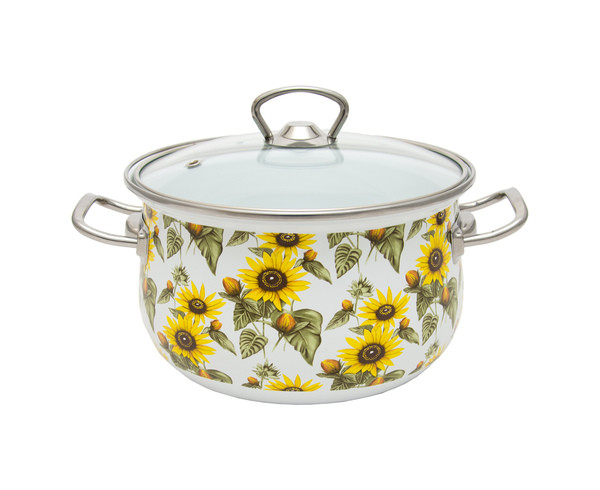 

Кастрюля со стеклянной крышкой Infinity Подсолнечник ED-1181-6510166 3.7 л 20 см