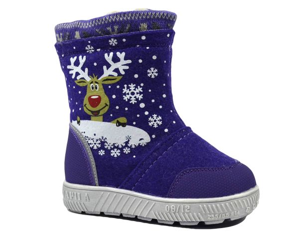 

Валянки UFO.Boy арт.R621-2, snow deer, purple, 23р