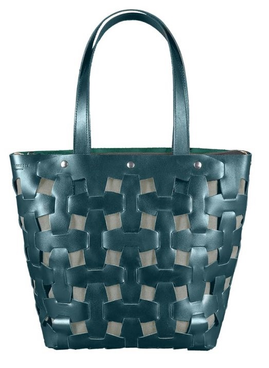 

Сумка женская кожаная плетеная BlankNote KRAST зеленая BN-BAG-33-malachite