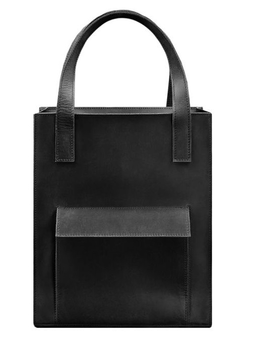 

Сумка-шоппер женская кожаная BlankNote БЭТСИ черная BN-BAG-10-1-g-kr