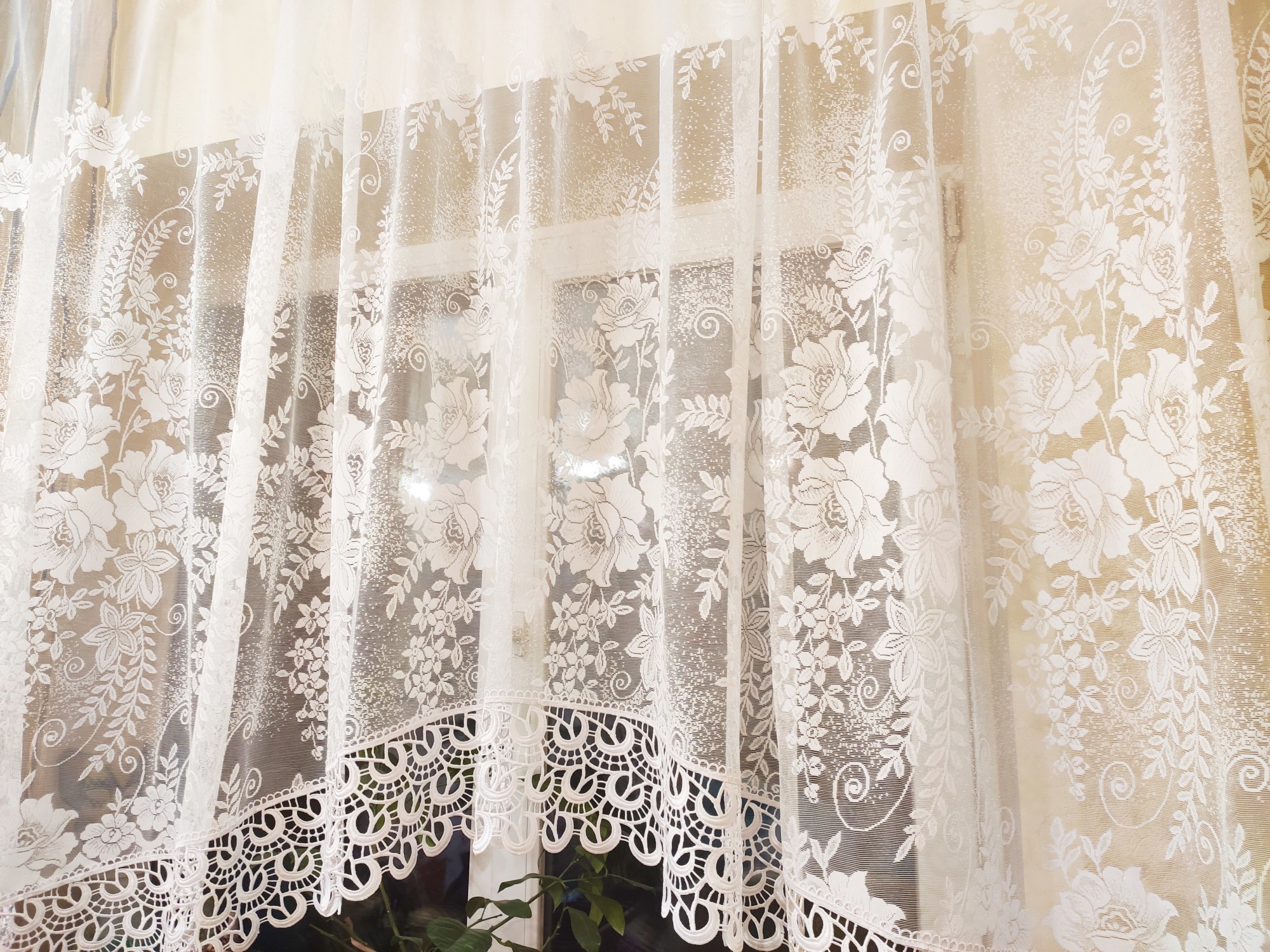 

Занавеска белая с кружевом Wassa-Home-Decor 300x159 см
