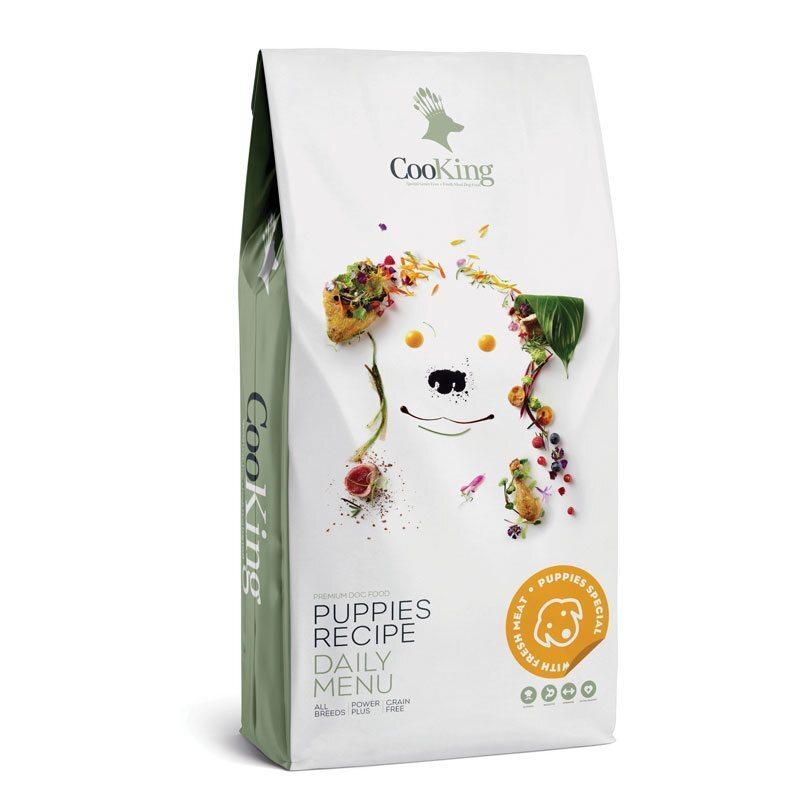 

Беззерновой сухой корм CooKing Dog Puppies для щенков всех пород со свежим мясом (курица) 12 кг