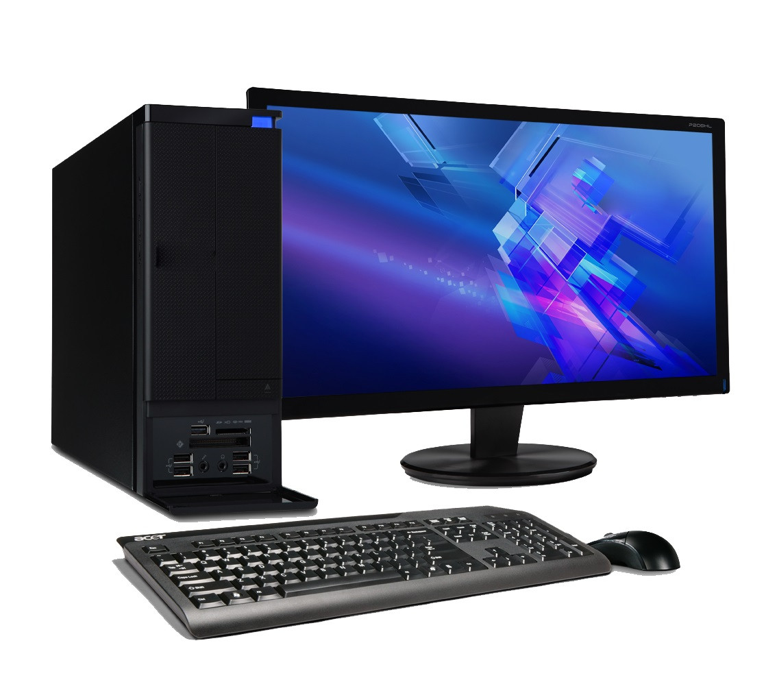 

Компьютер в сборе, Intel Core i5 3470, до 3,6 Ггц, 2 ГБ ОЗУ, 80 ГБ HDD, монитор 24"