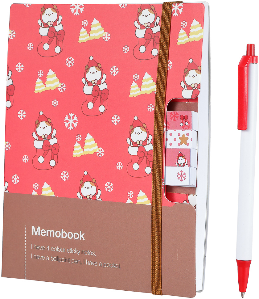 

Блокнот Miniso Mini Family Series с ручкой и стикерами 72 листа Котенок (6941447597934)