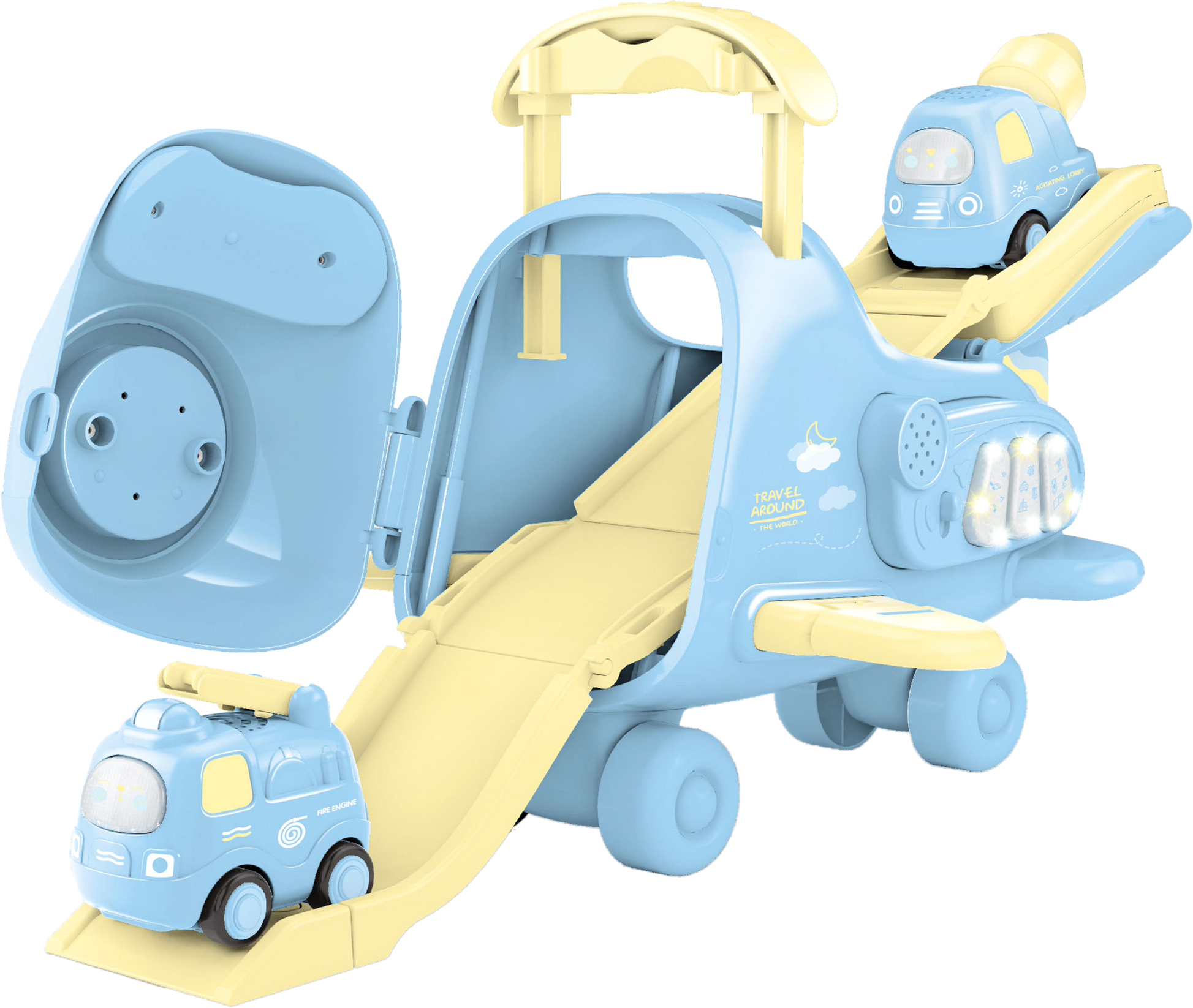 

Самолет-горка с машинками Chengmei Toys со светом и звуком (6910010123177)