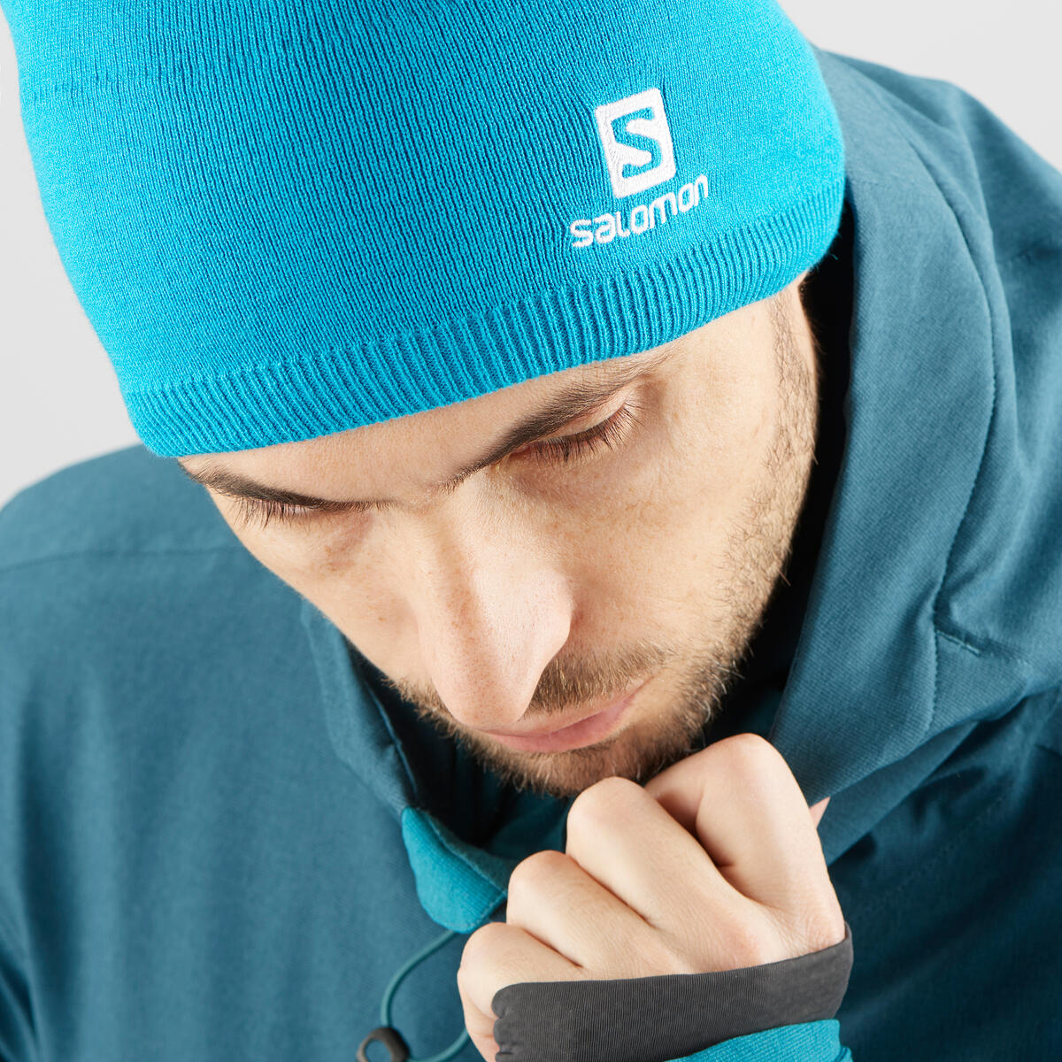 

Шапка SALOMON BEANIE голубой sC16067-OSFA