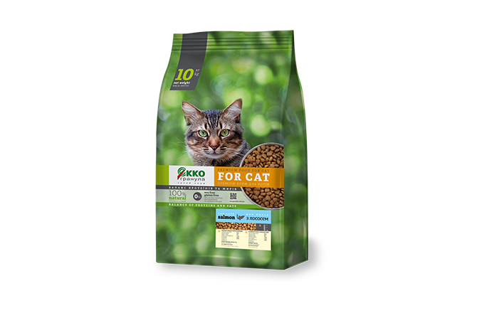 

Сухой корм Еко-гранула для кошек премиум с лососем 10 кг