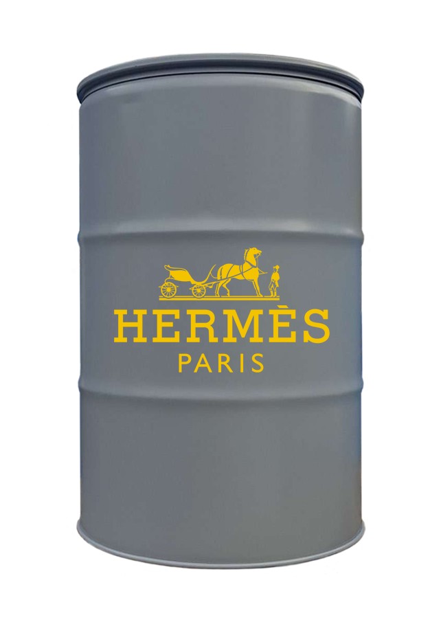 

Бочка дизайнерская в стиле LOFT (ЛОФТ) Тарне Рішення 1А2 внутреннее покрытие чёрное 200л серая HERMES