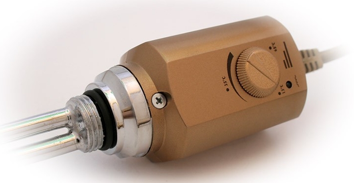 

ТЭН у полотенцесушитель Volux RD-10 с ручным регулятором 15-65С, золото (gold) 900 Вт