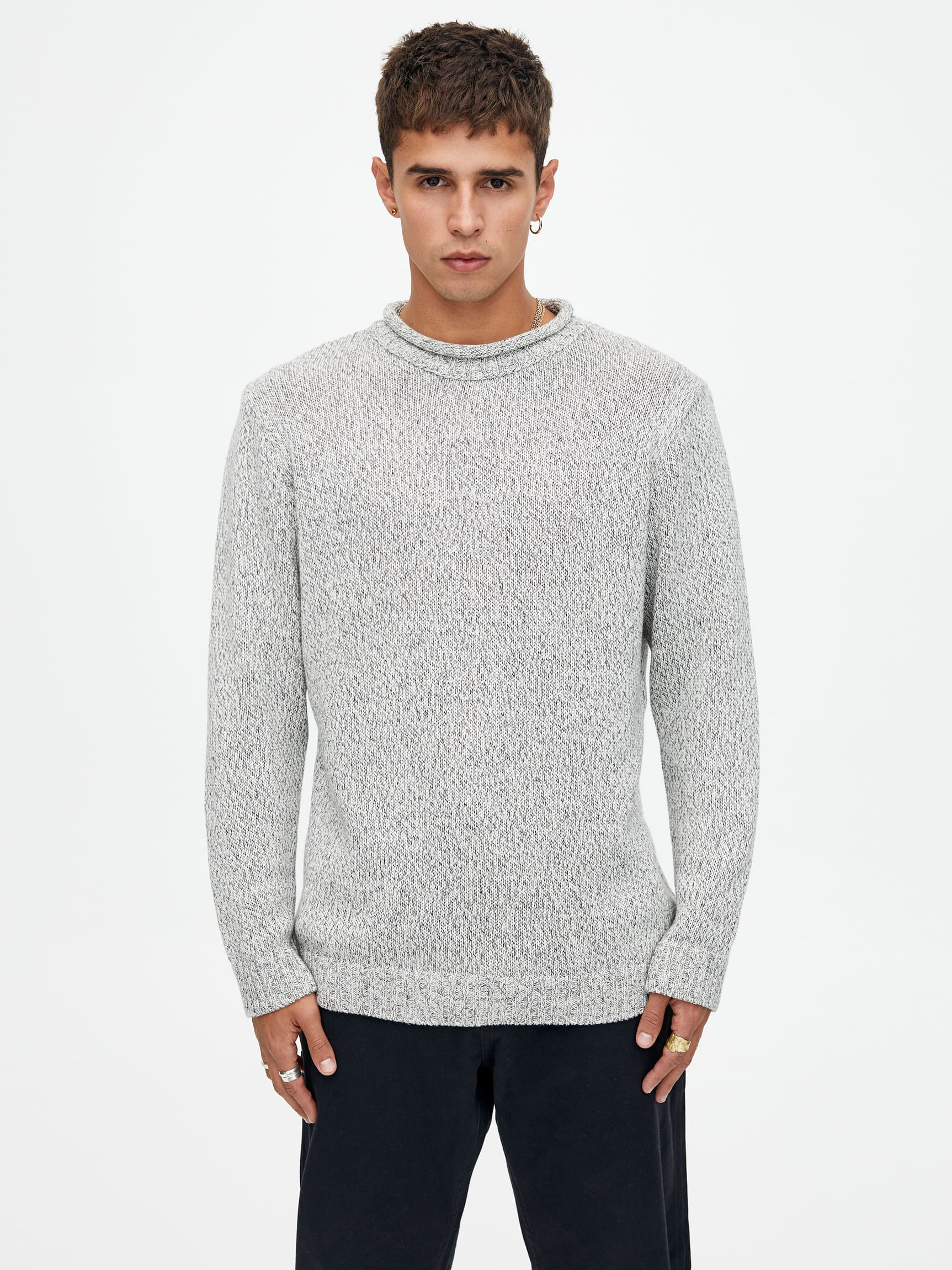 

Джемпер Pull & Bear 5558/705/827 L Серый меланж