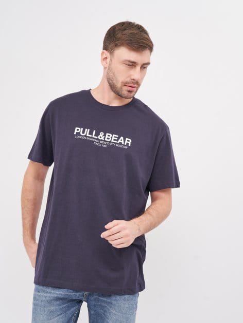 

Футболка Pull & Bear 9234/855/401  Серая с принтом, Футболка Pull & Bear 9234/855/401 M Серая с принтом