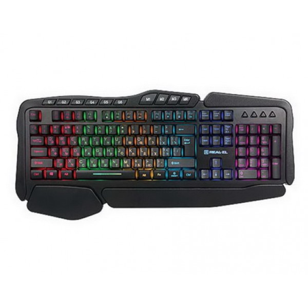 

Клавиатура REAL-EL Gaming 8900 RGB Macro Black USB UAH