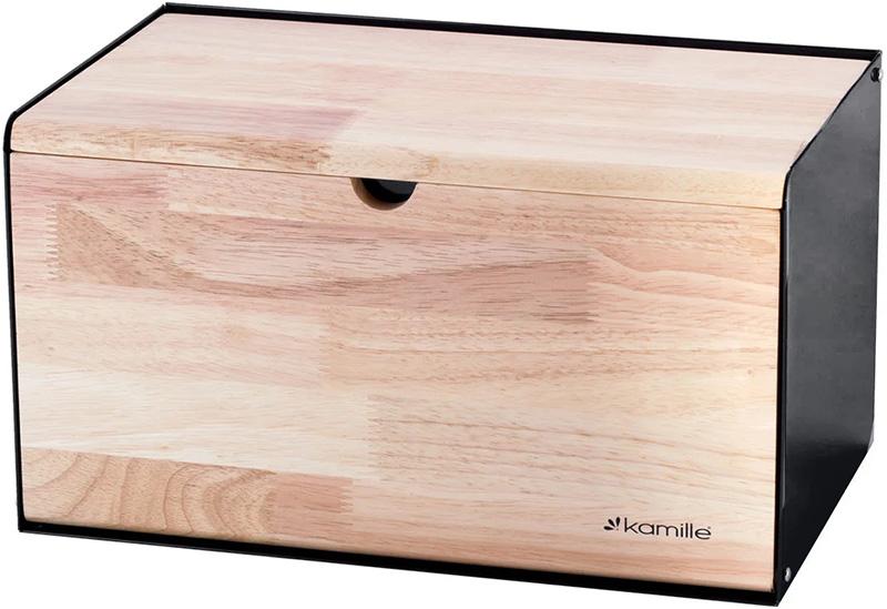 

Хлебница Kamille Breadbasket Steel&Bamboo 35.5х21.5х19.5см из нержавеющей стали