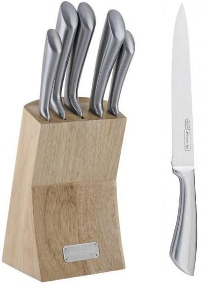 

Набор ножей Kamille Perfection&Style 5 кухонных ножей и каучуковая колода-подставка