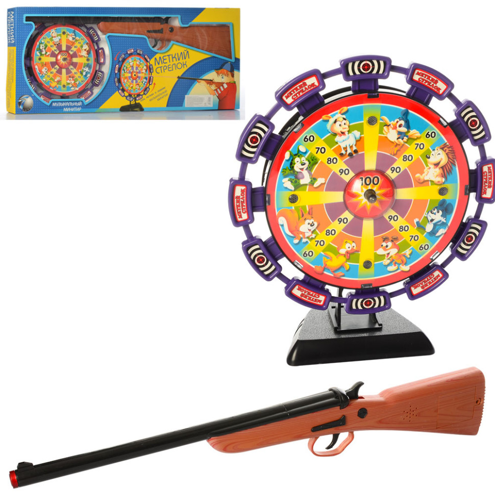 

Игровой набор Тир "Меткий стрелок" 299993R/2168-1 Ружье+мишень, звук, свет