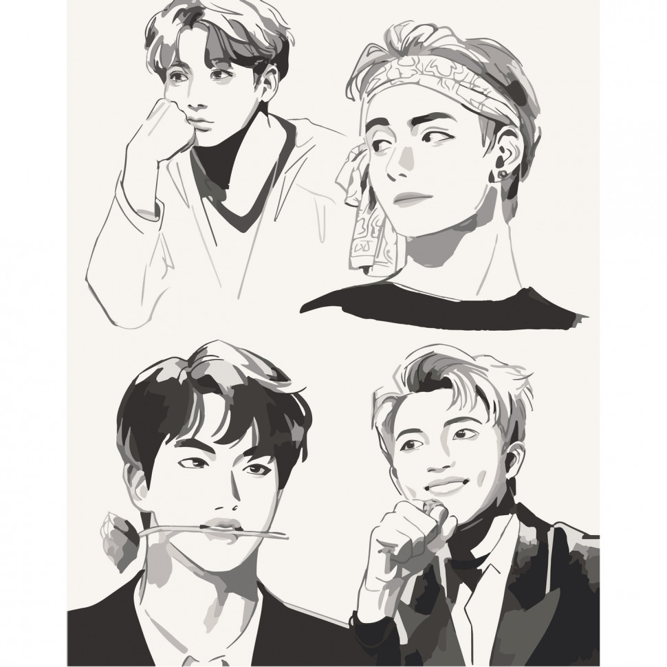 

Картина по номерам "BTS. Fan Art" Art Craft 10278-AC 40х50 см