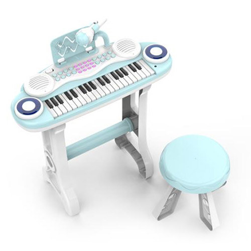 

Синтезатор игрушечный на ножках 860F стульчик, микрофон (Голубой)