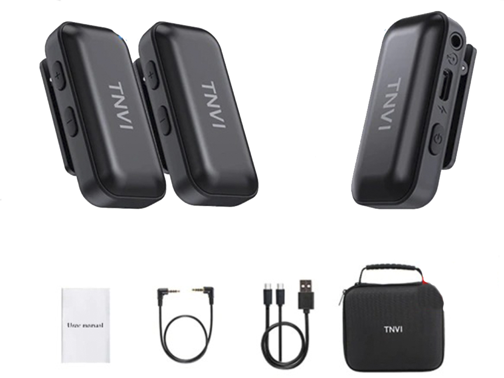 

Микрофон 2 шт и ресивер TNVI Петличка для камеры смартфона Type-C Черный (1010-433-00)