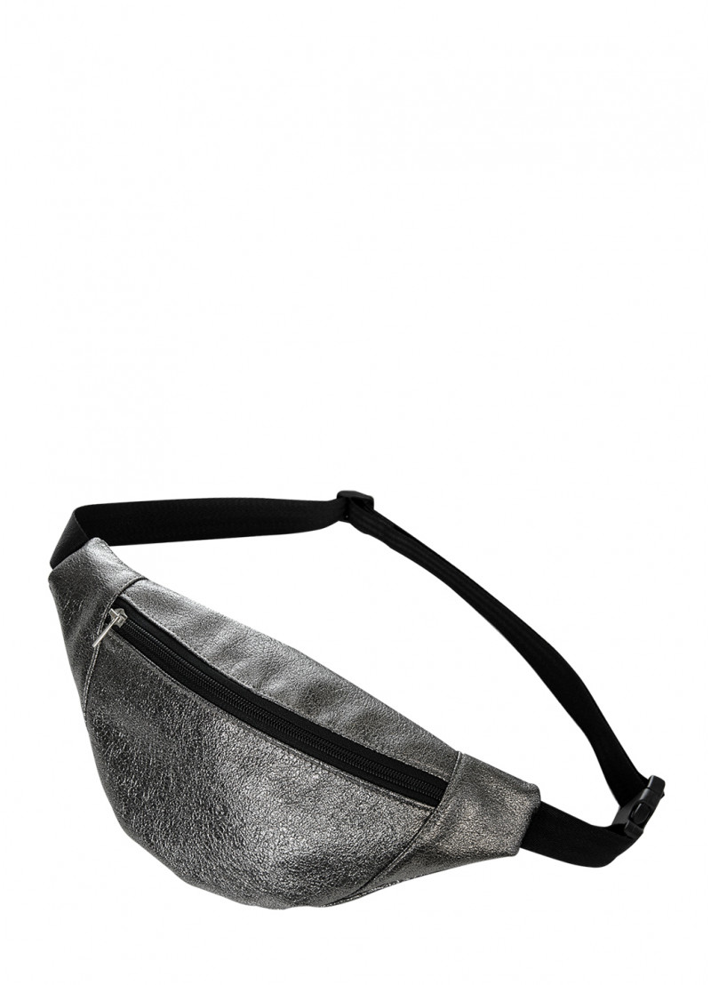 

Поясная сумка бананка Sambag Soho BSH Темное серебро 82111035